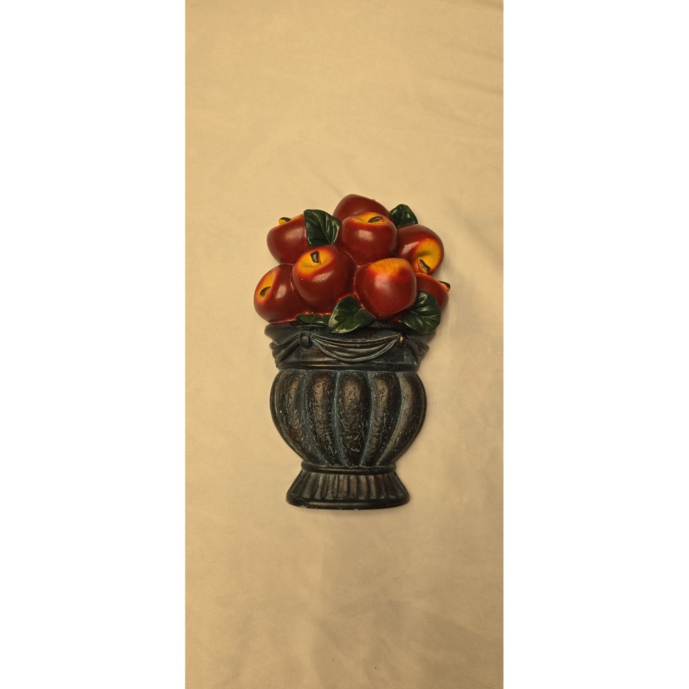 vintage chalkware apple kitchen Wall Decor
